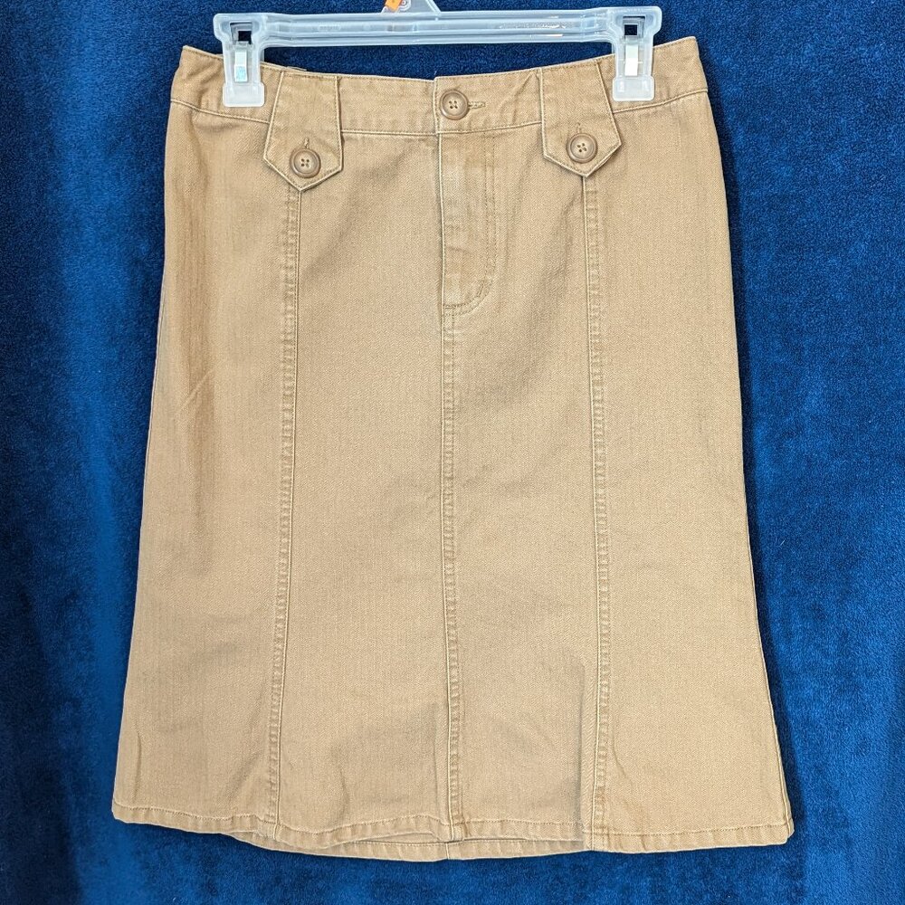 Mossimo knee-length khaki skirt size 4